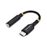 Startechcom adaptador de audio usb-c a 35mm trrs minijack - adaptador de audio usb tipo c para auriculares con micrófono - dac d