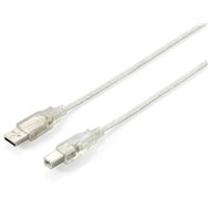 Equip 128651 cable usb 2.0 tipo a a tipo b, 3,0 m , plata transparente