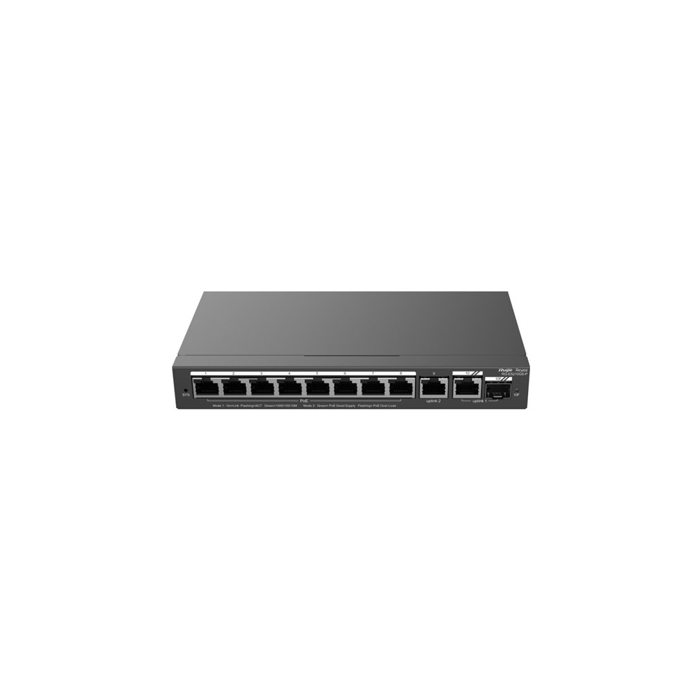 Ruijie networks rg-es210gs-p switch gestionado l2 gigabit ethernet (10/100/1000) energã­a sobre ethernet (poe) negro