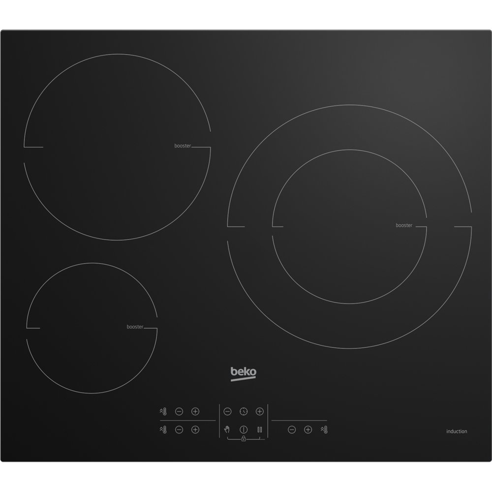 Beko hiis63206m hobs negro integrado 58 cm con placa de inducción 3 zona(s)