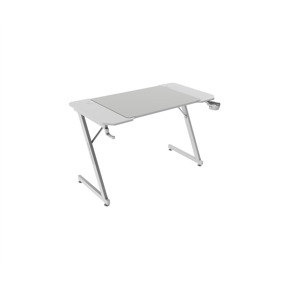 mars gaming mgd-x120, mesa gaming ergonómica, superficie en fibra de carbono, estructura metálica, alfombrilla xxl, soporte auri
