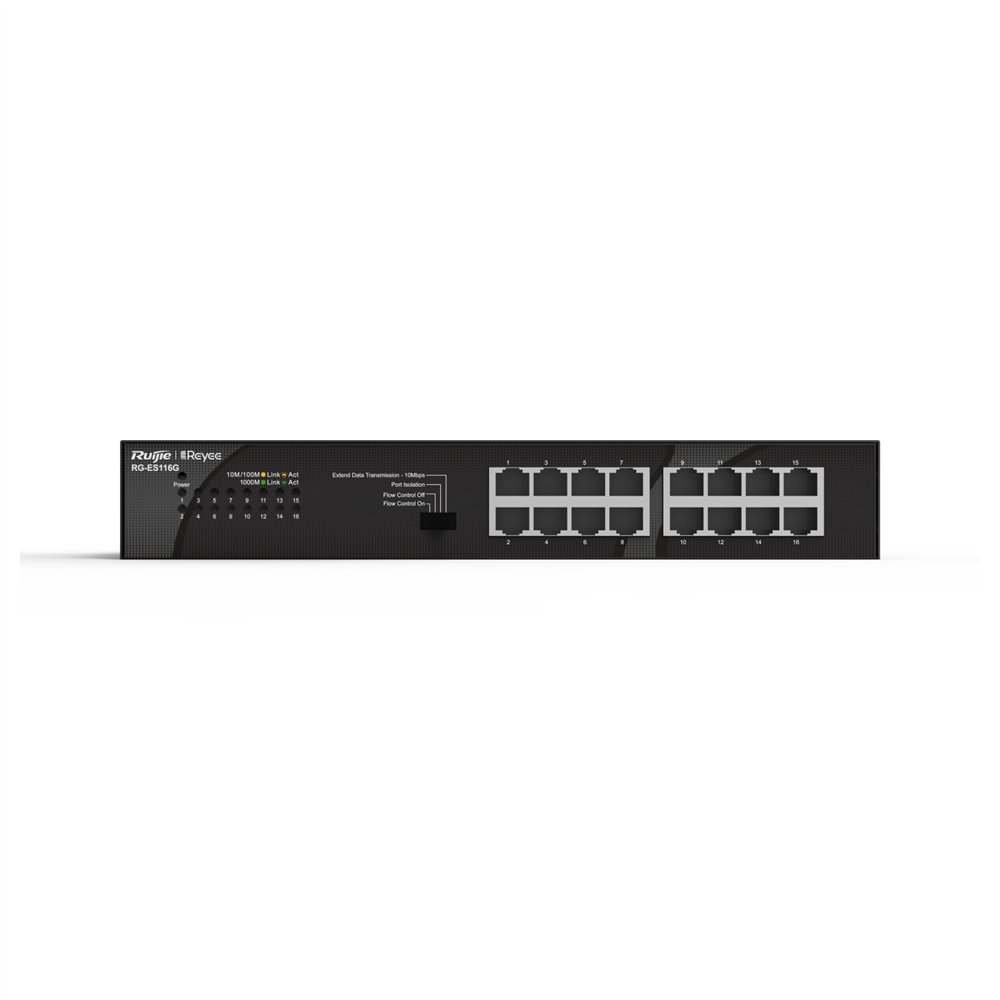 Ruijie networks rg-es116g switch no administrado gigabit ethernet (10/100/1000) negro