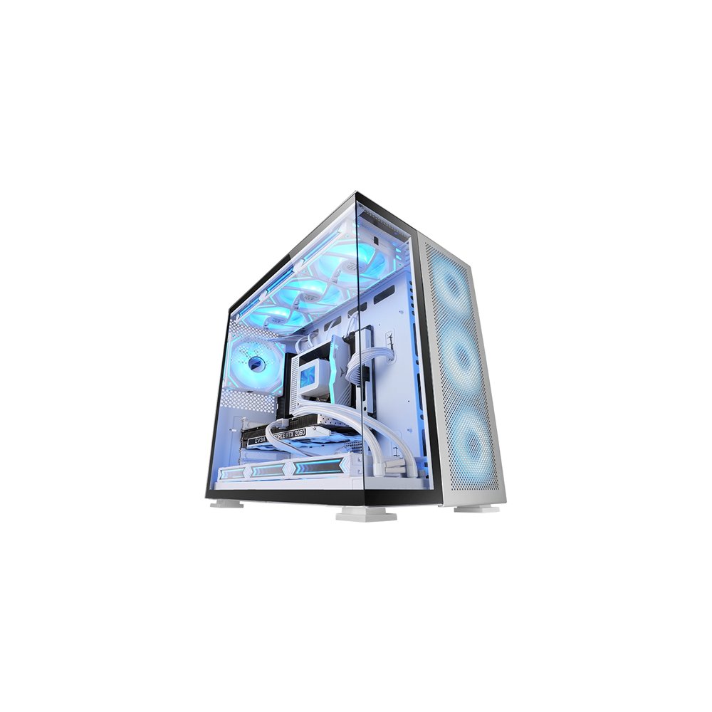 Mars gaming mc-nova2, caja gaming custom xxl e-atx, doble cristal templado continuo sin marco, soporte completo refrigeraciã³n l