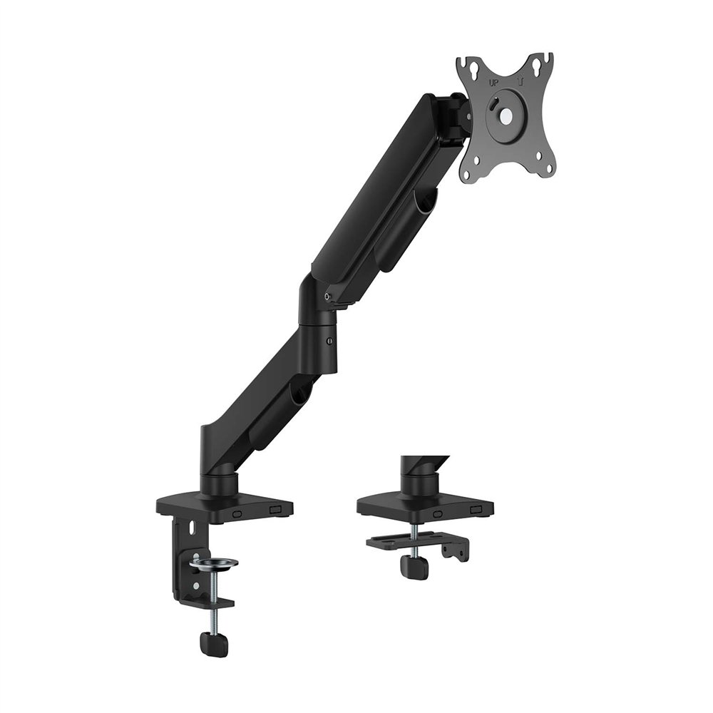 Aisens soporte de mesa eco contrapeso giratorio e inclinable para monitor/tv 9kg (3 pivotes, 1 brazo) de 17"-32", negro