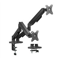 Aisens soporte de mesa eco contrapeso giratorio e inclinable para monitor/tv 9kg (3 pivotes, 2 brazos) de 17"-32", negro