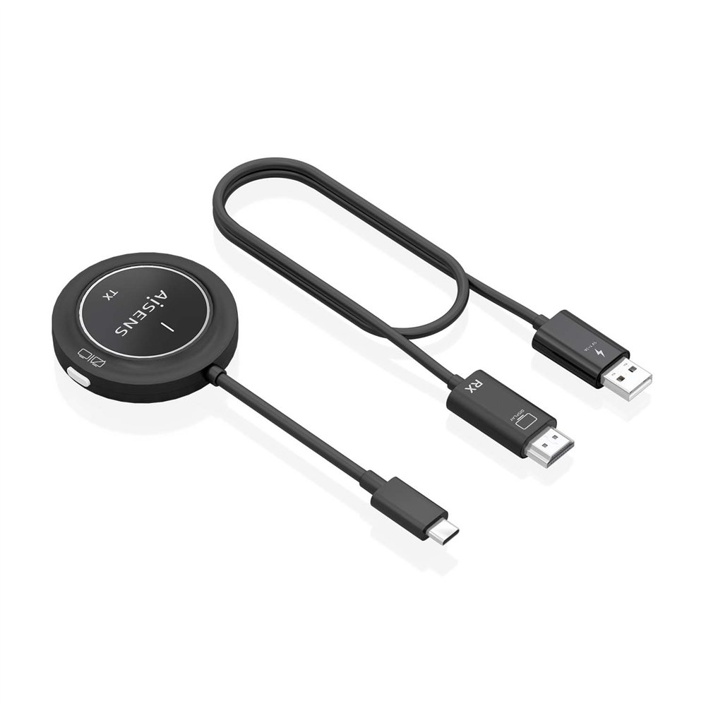 Aisens usb-c a hdmi inalambrico 1080p 30m, negro