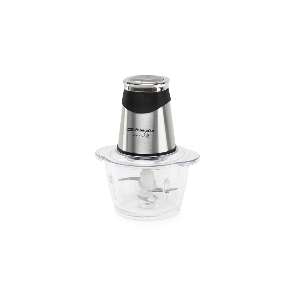 orbegozo mc 4650 picadora eléctrica de alimentos 1,2 l 500 w negro, plata