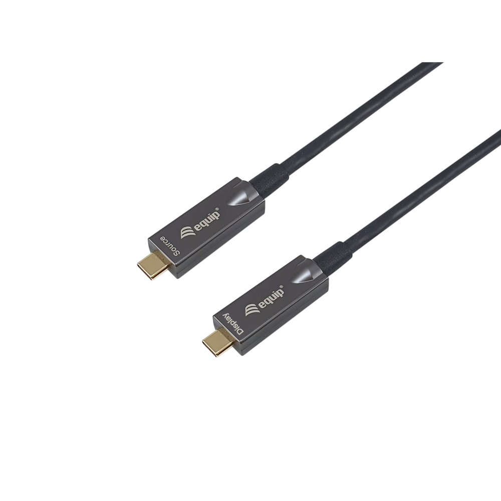 equip 119461 cable óptico activo usb-c a c, m/m, 5,0m, pd 60w, 4k/60hz, 10gbps, vídeo+datos+pd