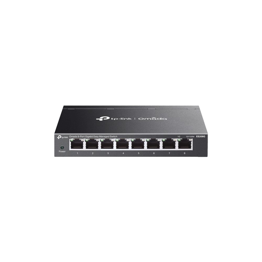 Tp-link omada es208g switch gestionado l2 gigabit ethernet (10/100/1000) negro