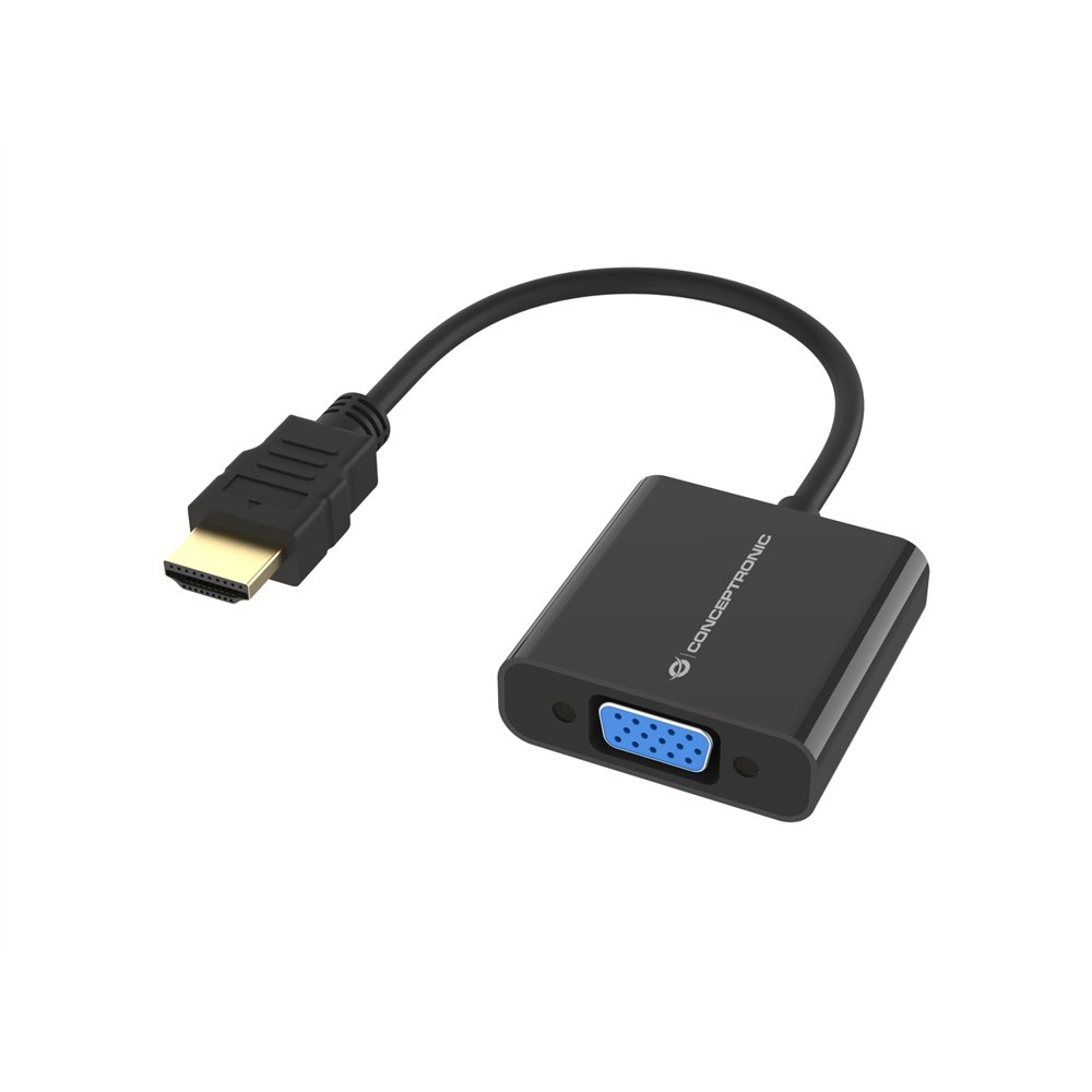 Conceptronic abby20b adaptador de cable de vã­deo 0,25 m hdmi tipo a (estã¡ndar) vga (d-sub) negro