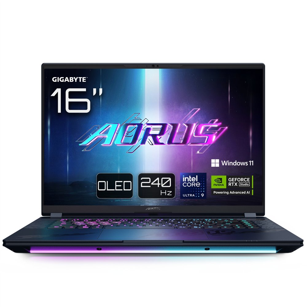 gigabyte aorus master 16 bzhc6pte64sp ordenador portatil intel core ultra 9 275hx portátil 40,6 cm (16") wqxga 32 gb ddr5-sdram 
