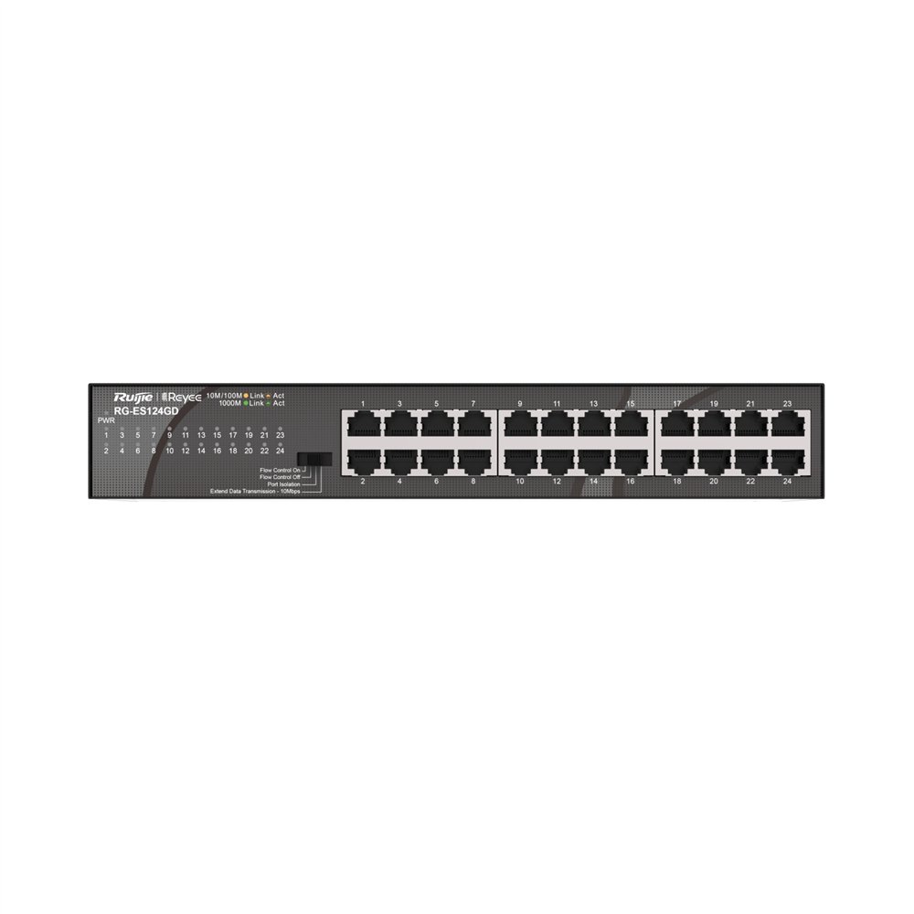 Ruijie networks rg-es124gd switch no administrado gigabit ethernet (10/100/1000) negro
