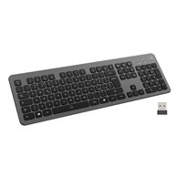 ewent ew3296 teclado universal rf inalámbrica + usb qwerty español negro, gris