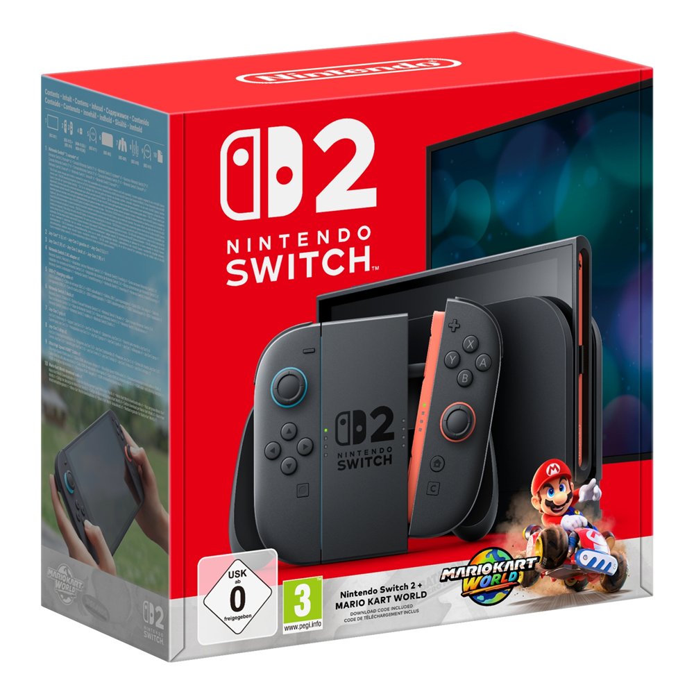 nintendo switch 2 + mario kart world videoconsola portátil 20,1 cm (7.9") 256 gb pantalla táctil wifi negro