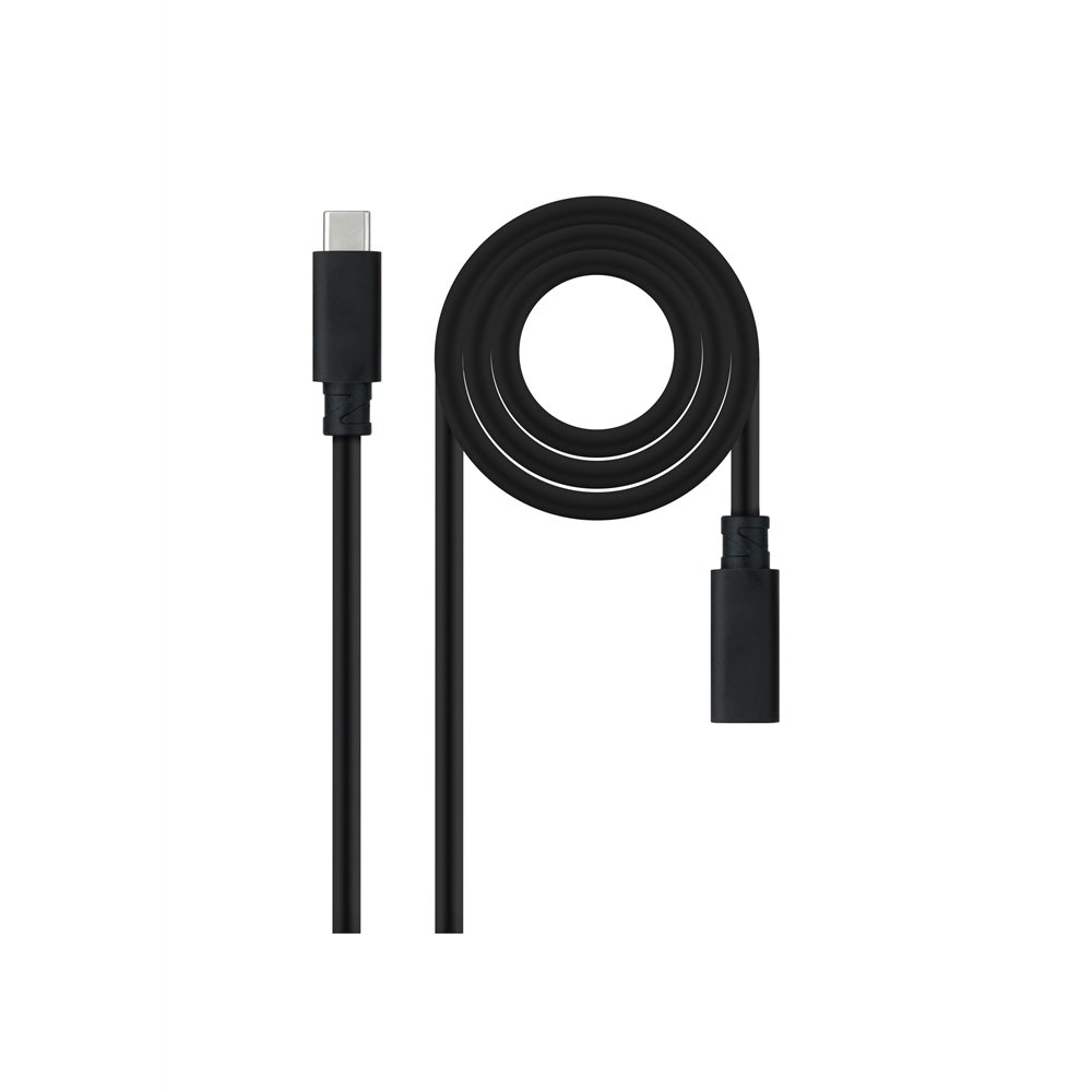 nanocable 10.01.4500 cable usb usb 3.2 gen 2x2 0,5 m usb c negro