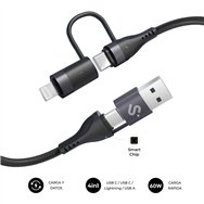 Subblim cable top 4in1 60w c-c-l-a 1m