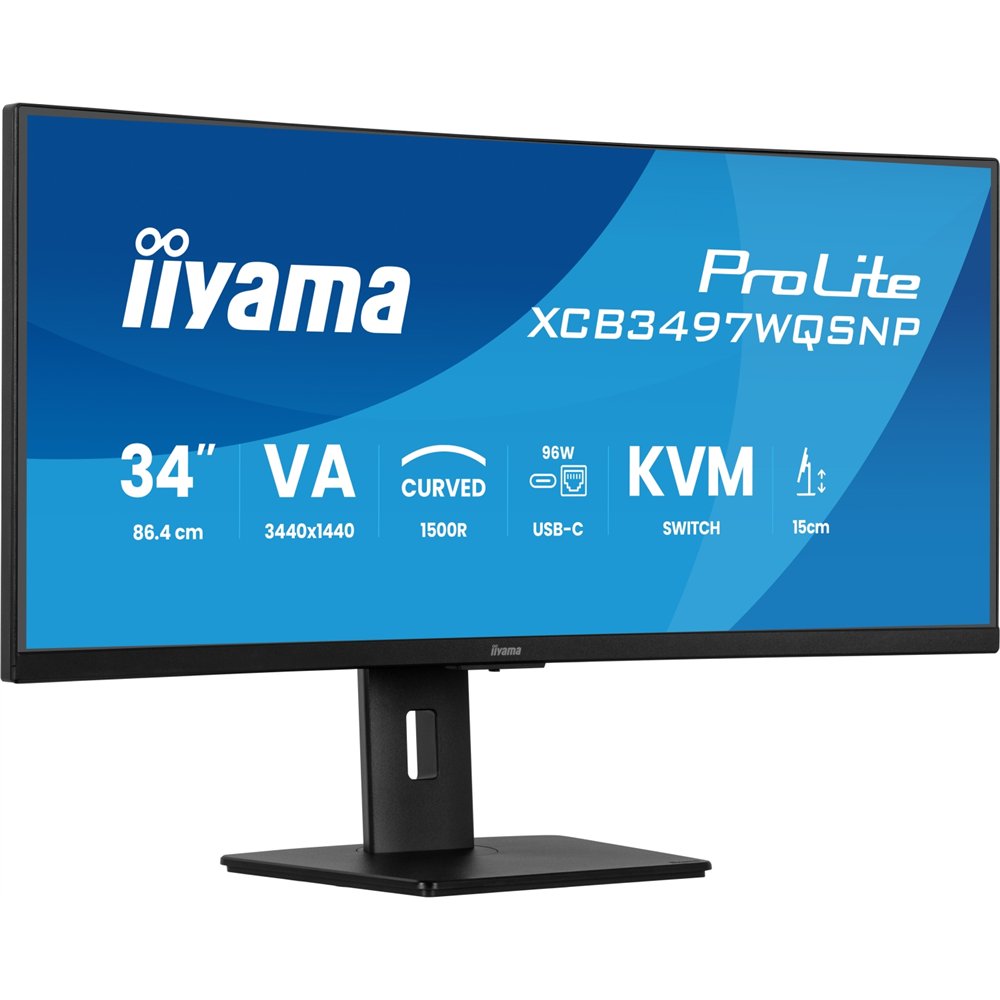 Iiyama prolite xcb3497wqsnp-b1 pantalla para pc 86,4 cm (34") 3440 x 1440 pixeles ultrawide quad hd led negro