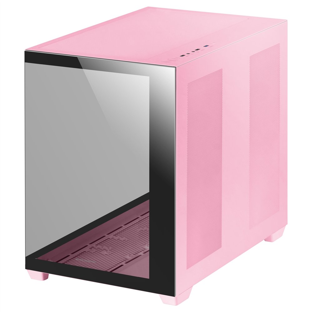 mars gaming mcv4 rosa, torre gaming custom xxl e-atx, ventana cristal templado lateral y frontal sin marco, estructura modular d