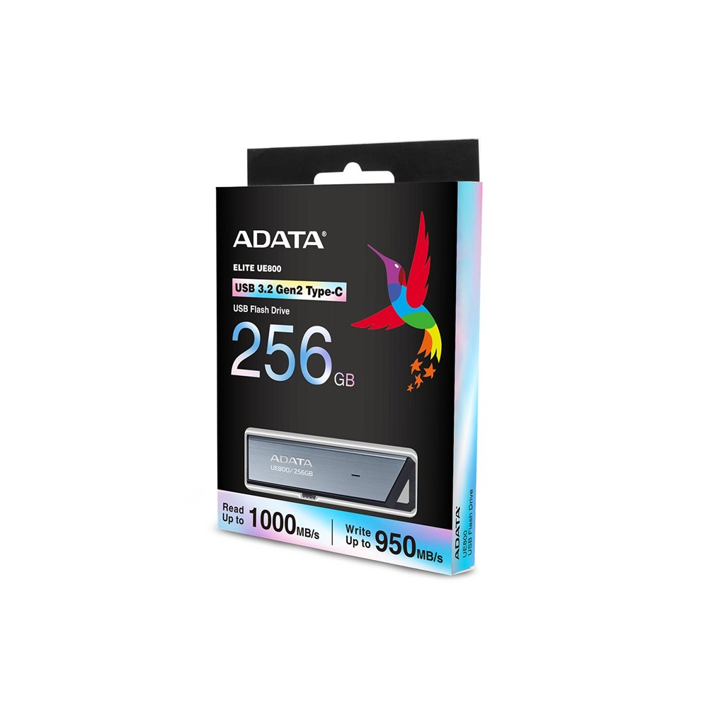 Adata ue800 unidad flash usb 256 gb usb tipo c 3.2 gen 2 (3.1 gen 2) plata