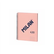 Milan 57143e80p cuaderno y block a4 80 hojas rosa