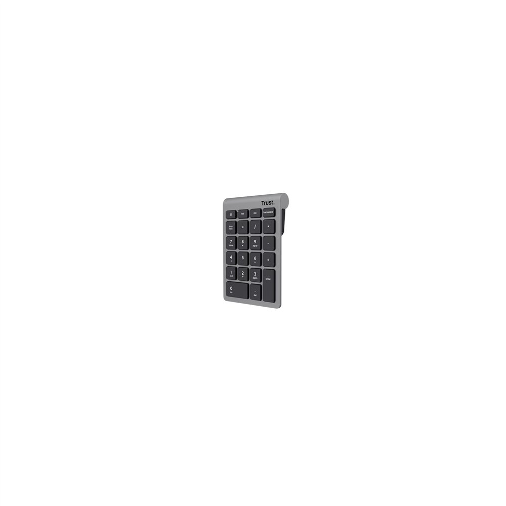 trust xalas teclado numérico portátil/pc rf inalámbrico plata