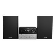 philips tam3205m2/77 sistema de audio para el hogar microcadena de música para uso doméstico 20 w negro, plata