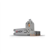 Lindy 40453 bloqueador de puerto bloqueador de puerto  clave usb tipo a naranja acrilonitrilo butadieno estireno (abs) 5 pieza(s