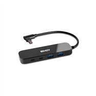 Lindy 43334 hub de interfaz usb 32 gen 2 (31 gen 2) type-c 10000 mbit/s negro