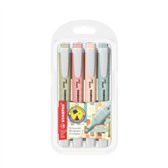 stabilo fluorescente pastel swing cool naturecolors, estuche de 4 colores