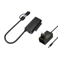 conceptronic abby21b cambiador de género para cable usb type-a sata 22-pin negro