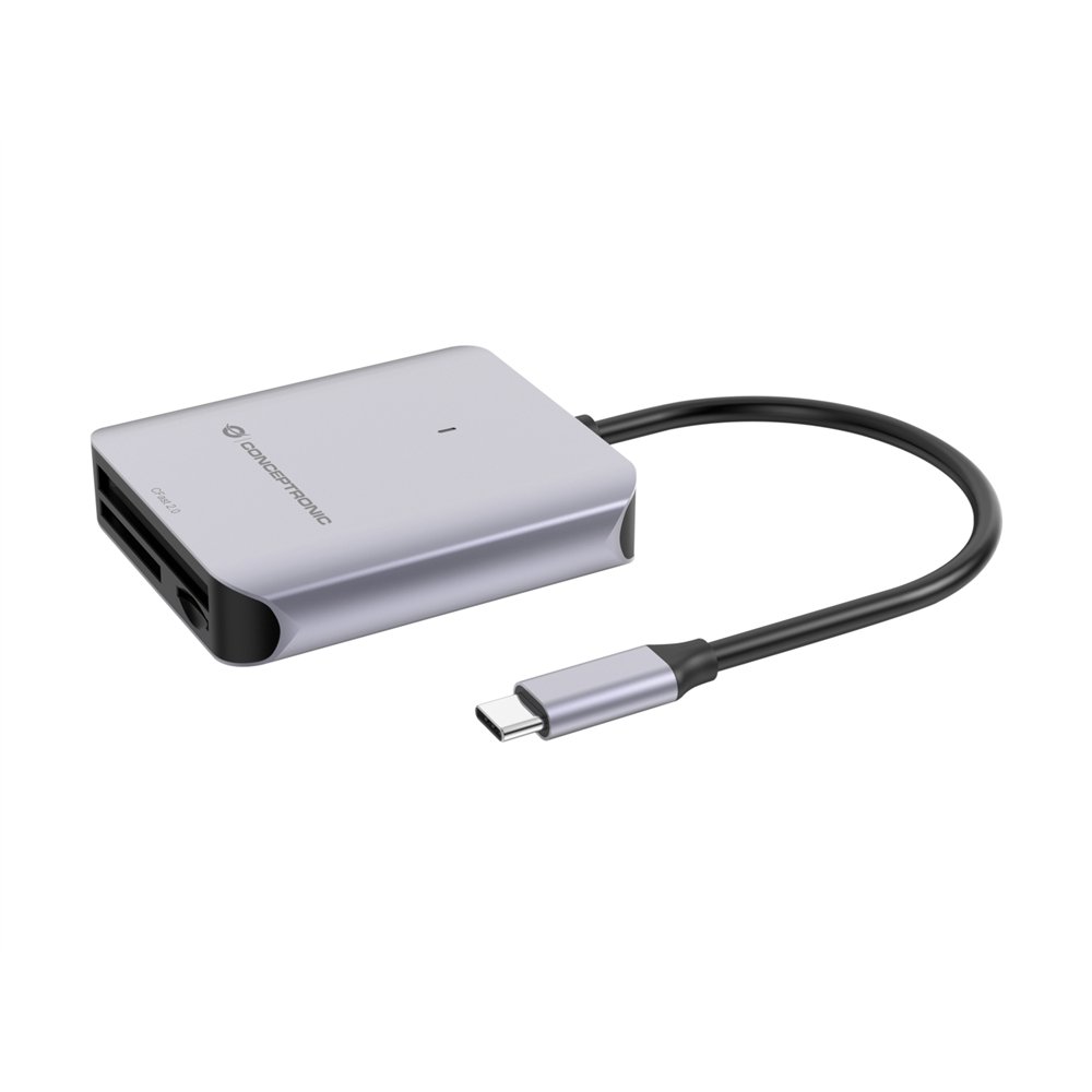 Conceptronic bian09g lector de tarjeta usb 3.2 gen 2 type-c gris
