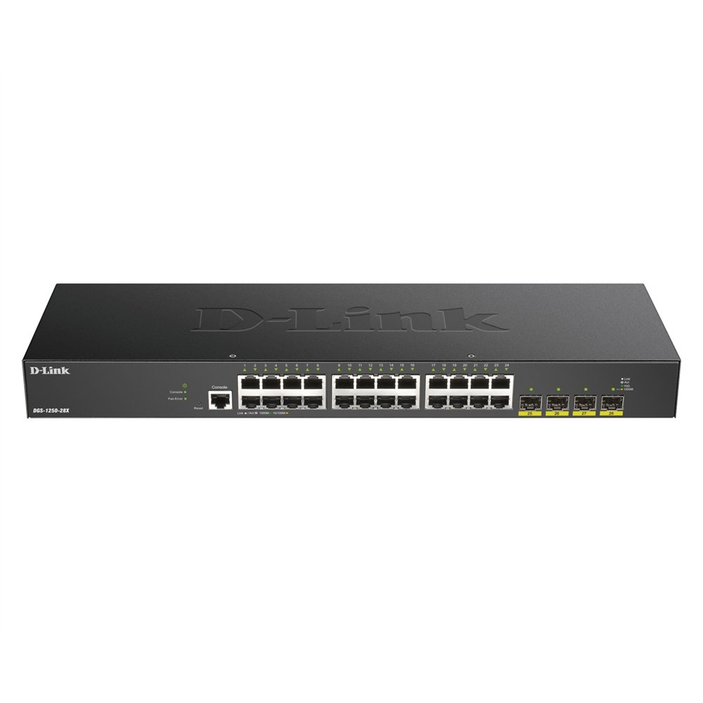 D-link dgs-1250-28x gestionado l3 gigabit ethernet (10/100/1000) negro