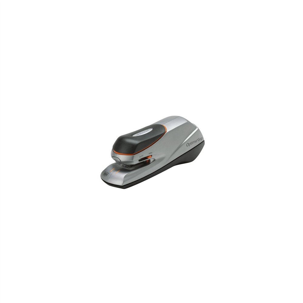 Rexel grapadora optima grip eléctrica plateada/negra
