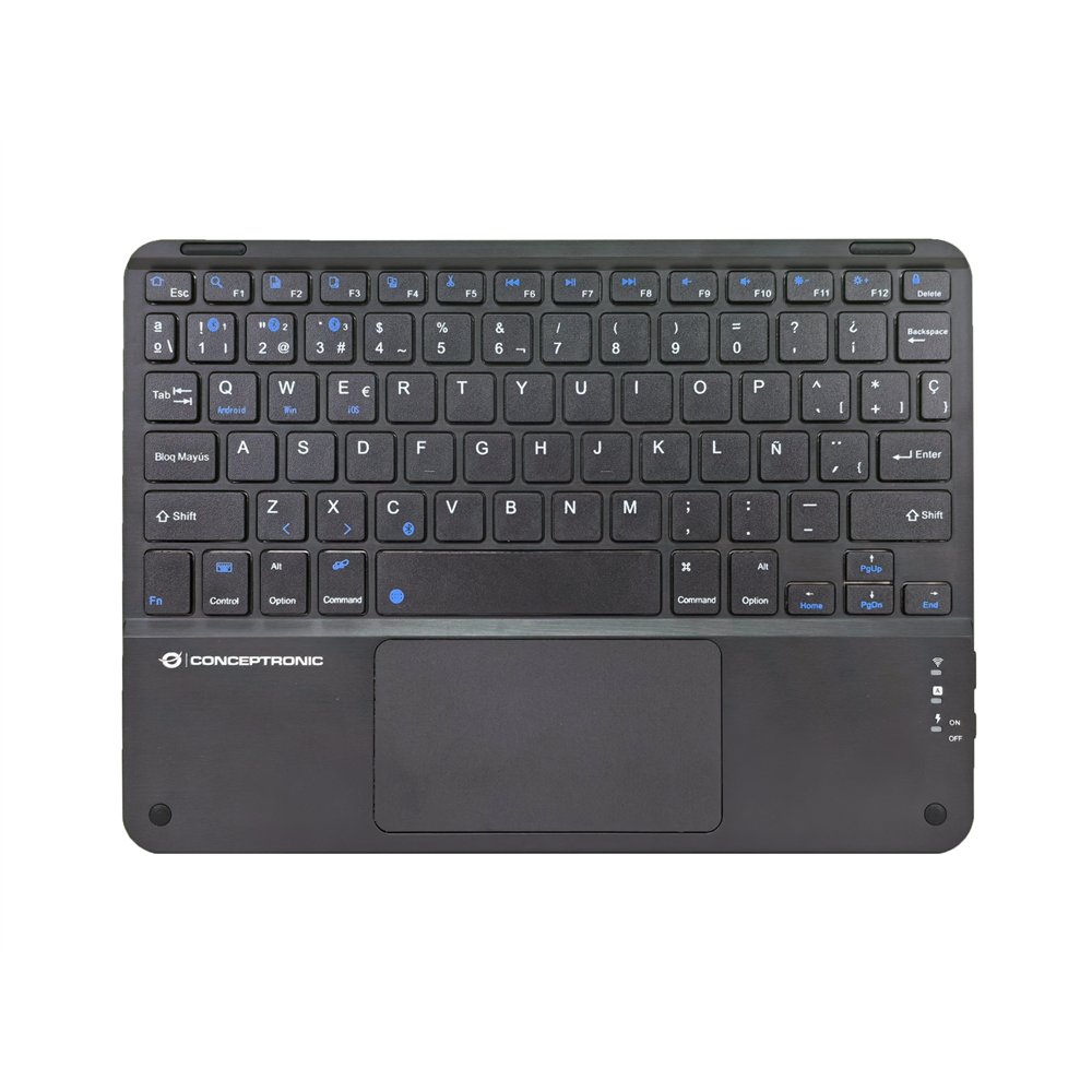 Conceptronic tobin01bes teclado universal bluetooth qwerty español negro