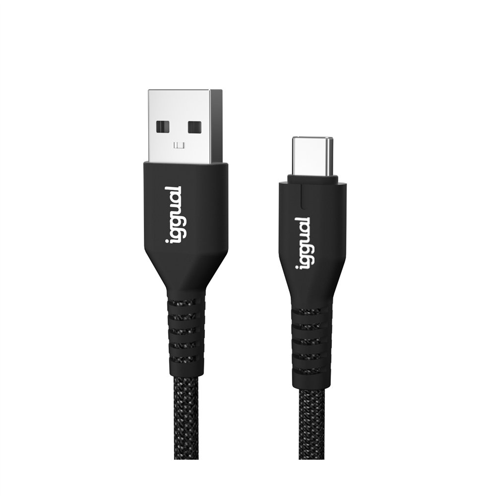 Iggual igg320006 cable usb usb 2.0 1,8 m usb a usb c negro