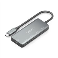 Aisens hub usb 31 usb-c usb-c/m-1xusb-c pd 100w1xusb-c usb30/h1xusb-c usb20/h2xusb-a usb20/h gris 15cm