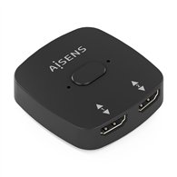 aisens hdmi conmutador switch 4k@60hz 2x1, negro