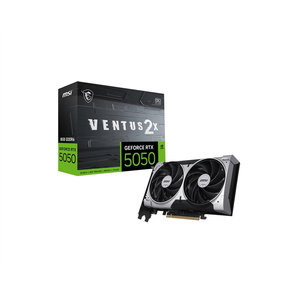 Msi geforce rtx 5050 8g ventus 2x oc tarjeta gráfica nvidia 8 gb gddr6