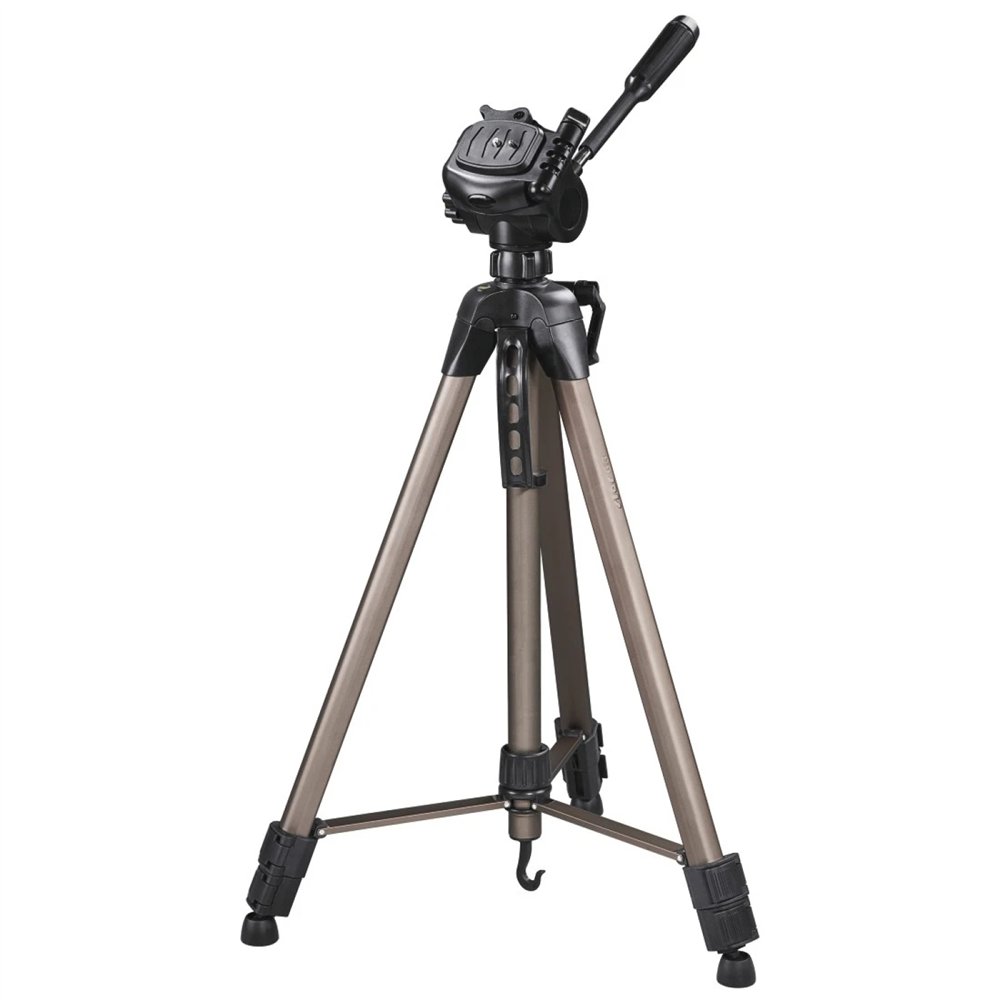Hama  trípode para cámaras réflex trípode extensible 166 cm aluminio cabeza 3d soporte para cámaras de fotos estable color dorad