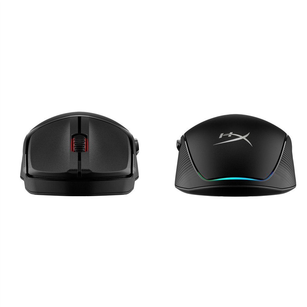 hyperx ratón inalámbrico gaming pulsefire fuse (negro)