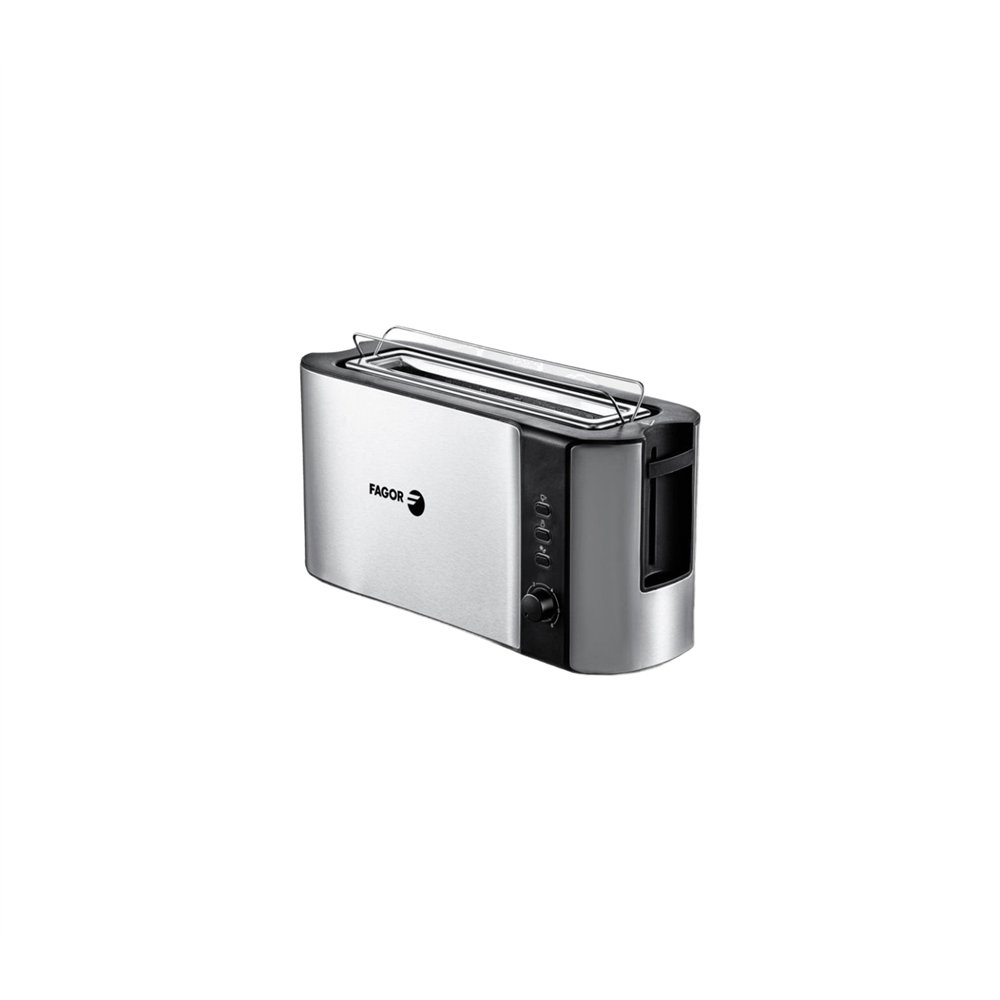 Fagor bigtoast steel 6 2 rebanada(s) 1000 w negro acero inoxidable