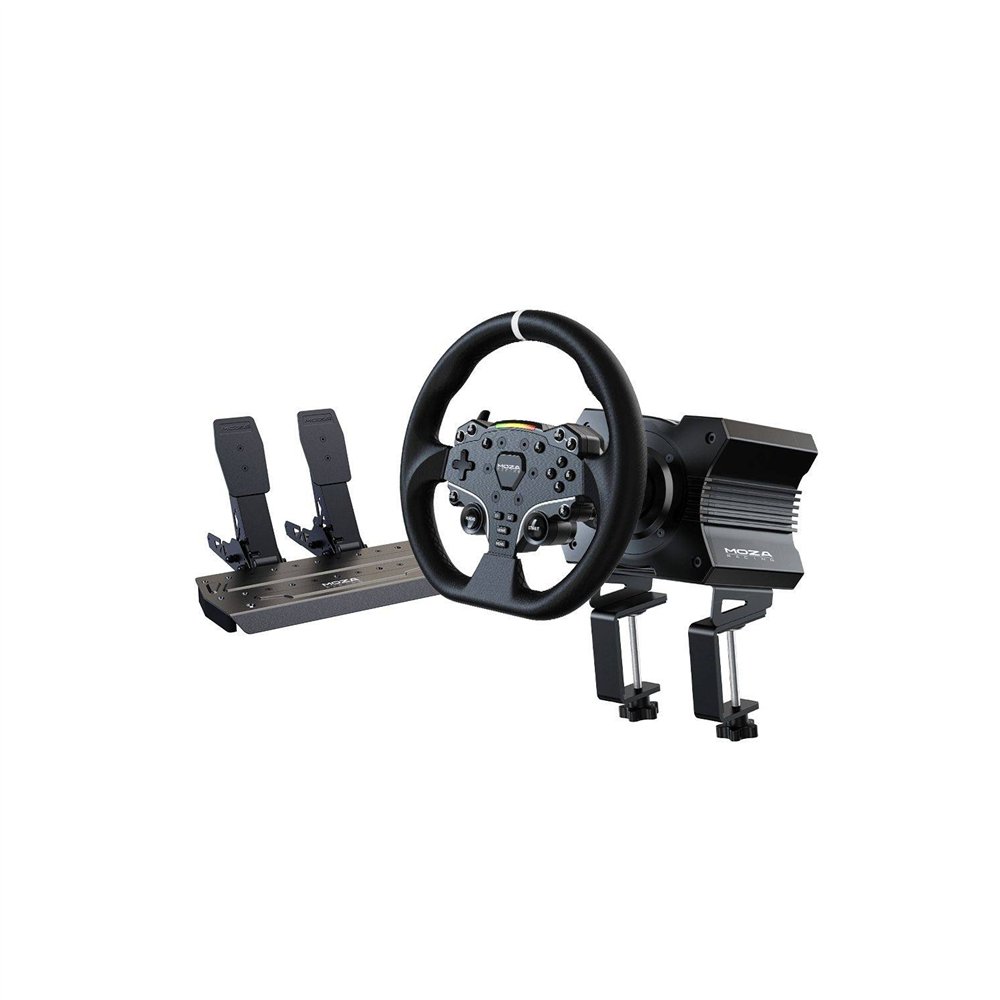 Moza racing rs20 mando y volante negro volante  pedales pc