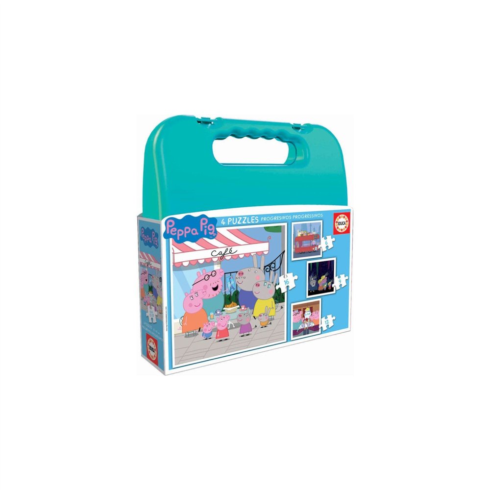 Educa puzzle progresivo 6-9-12-16 piezas maleta peppa pig - 18112