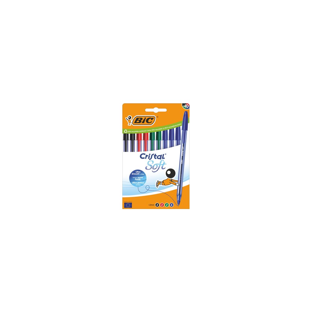 Bic 516359 bolígrafo negro azul verde rojo 10 pieza(s)