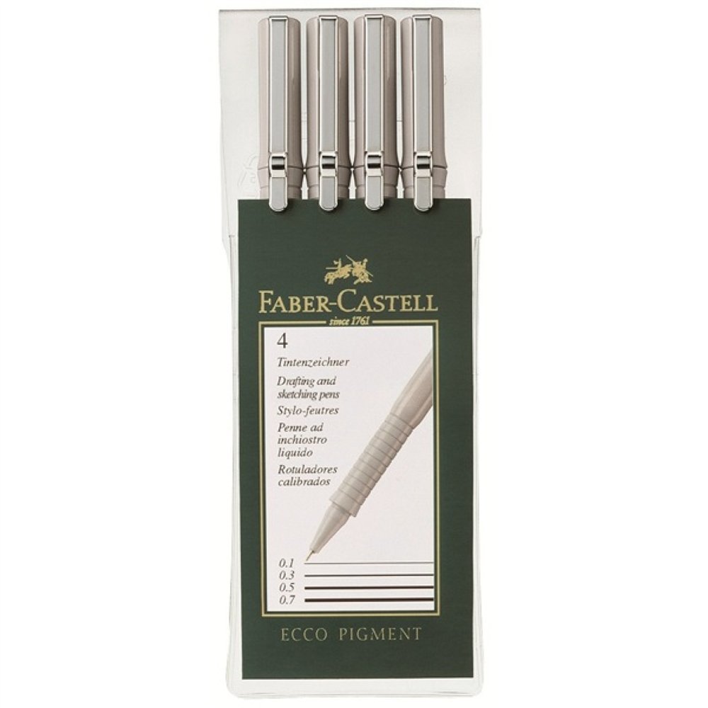 faber-castell 166004 rotulador de punta fina 4 pieza(s)