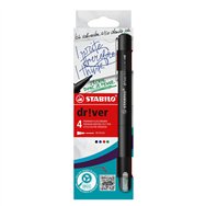 Stabilo drver rotulador de punta fina medio negro azul verde rojo 4 pieza(s)