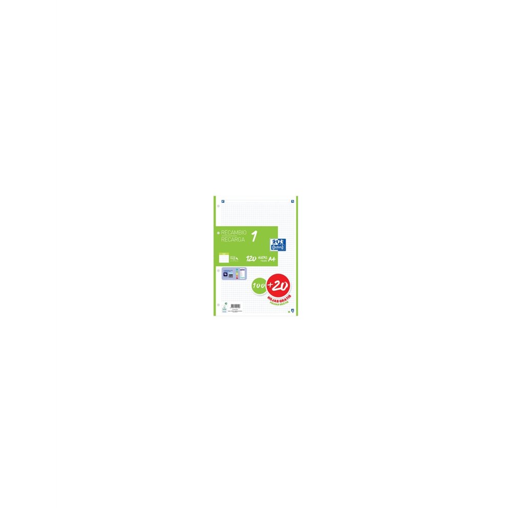 oxford 400158059 papel de cuaderno 210 x 297 mm (a4) 120 hojas