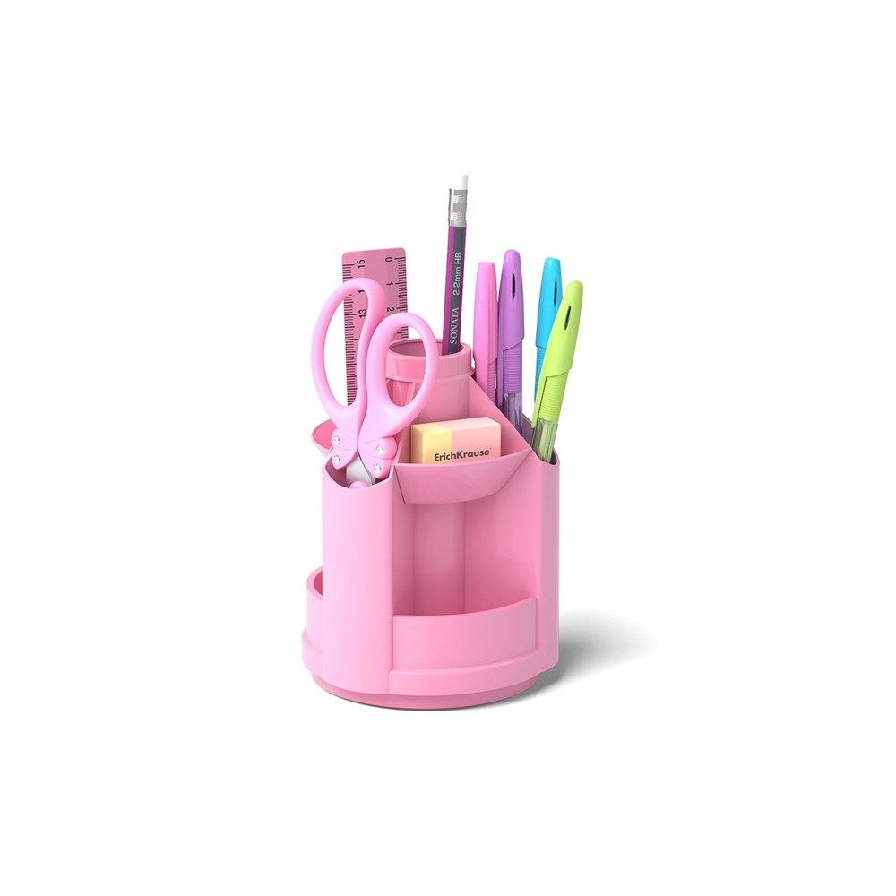 Erichkrause mini desk porta lápices plástico rosa