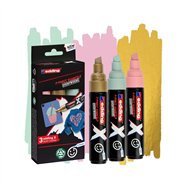 Edding 6900 x multimarker marcador permanente punta de cincel oro verde claro rosa claro 3 pieza(s)