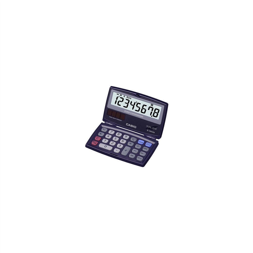 casio sl-100ver calculadora bolsillo pantalla de calculadora azul